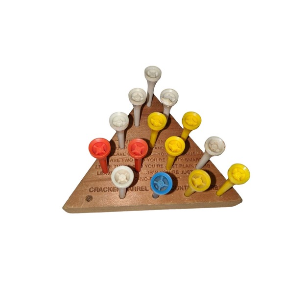 Lot Vintage Wooden Games Puzzles Jacob's Ladder Blockhead Cracker Barrel Moose - Picture 2 of 8